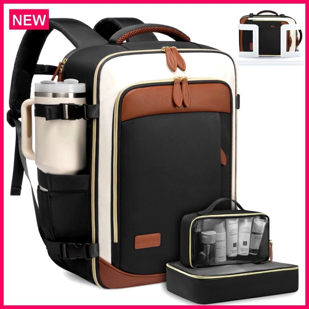 40L Travel Backpack with Packing Cubes, TSA Approved, Fits 17.3" Laptop